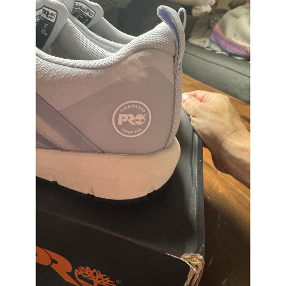 Timberland PRO Radius Shoes Womens Size 5.5M Gray Composite Safety Toe Work - Picture 4 of 14